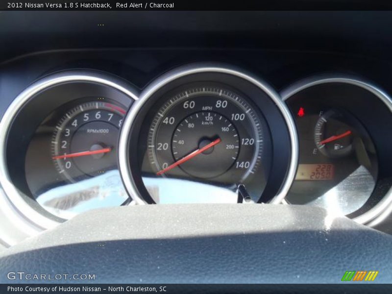 Red Alert / Charcoal 2012 Nissan Versa 1.8 S Hatchback