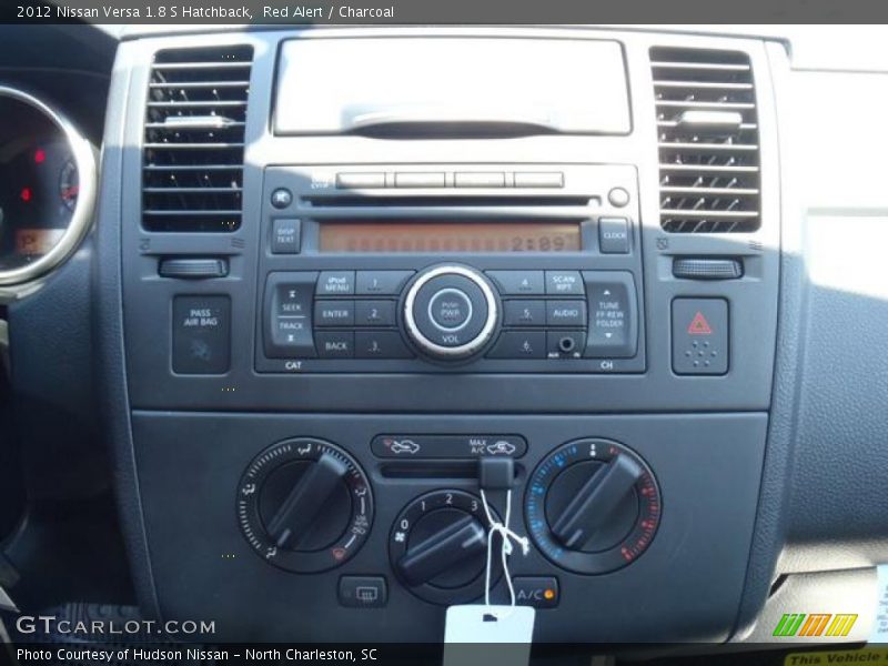 Red Alert / Charcoal 2012 Nissan Versa 1.8 S Hatchback
