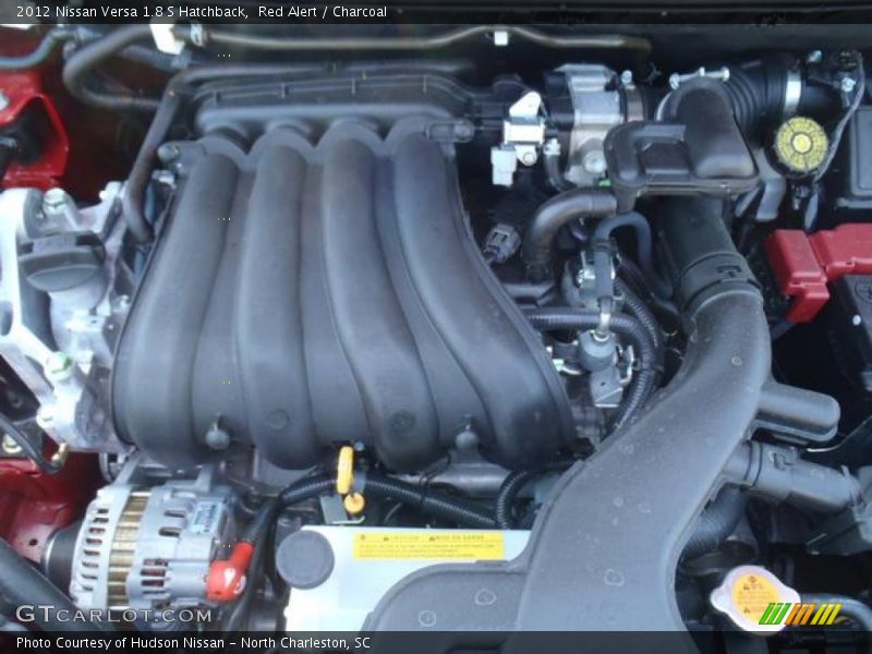 Red Alert / Charcoal 2012 Nissan Versa 1.8 S Hatchback