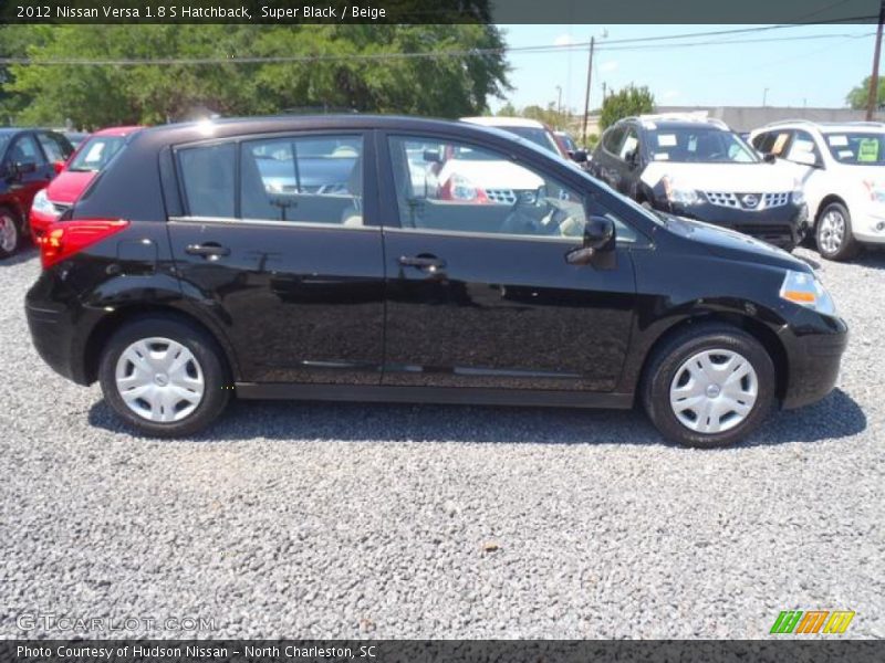 Super Black / Beige 2012 Nissan Versa 1.8 S Hatchback
