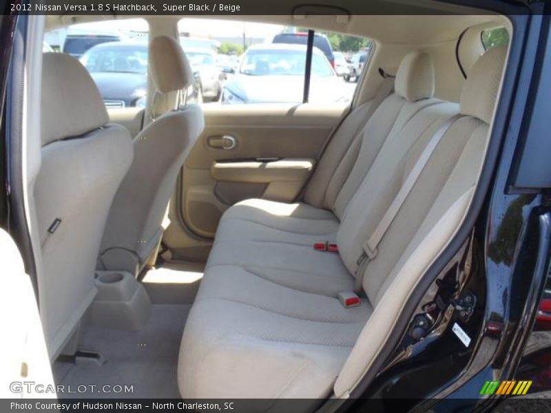 Super Black / Beige 2012 Nissan Versa 1.8 S Hatchback