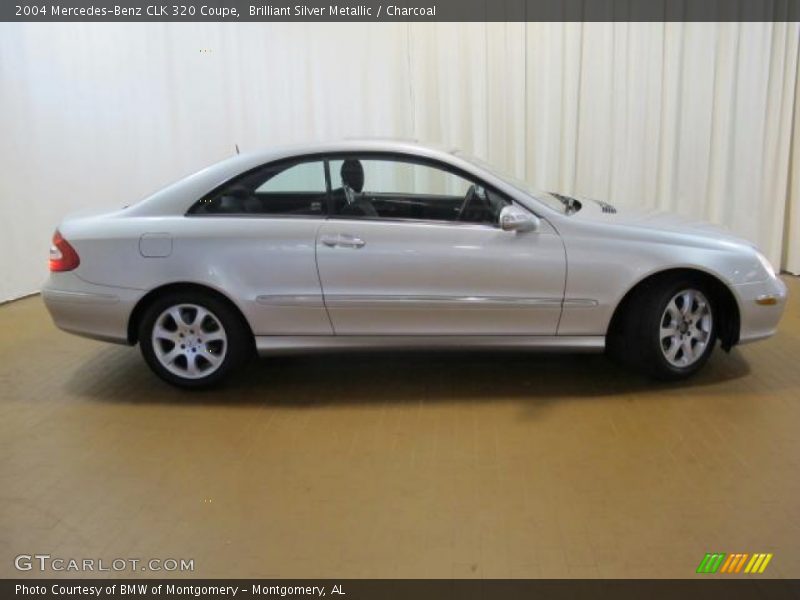 Brilliant Silver Metallic / Charcoal 2004 Mercedes-Benz CLK 320 Coupe