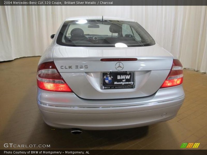 Brilliant Silver Metallic / Charcoal 2004 Mercedes-Benz CLK 320 Coupe