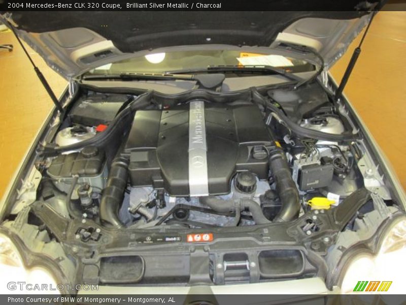 Brilliant Silver Metallic / Charcoal 2004 Mercedes-Benz CLK 320 Coupe
