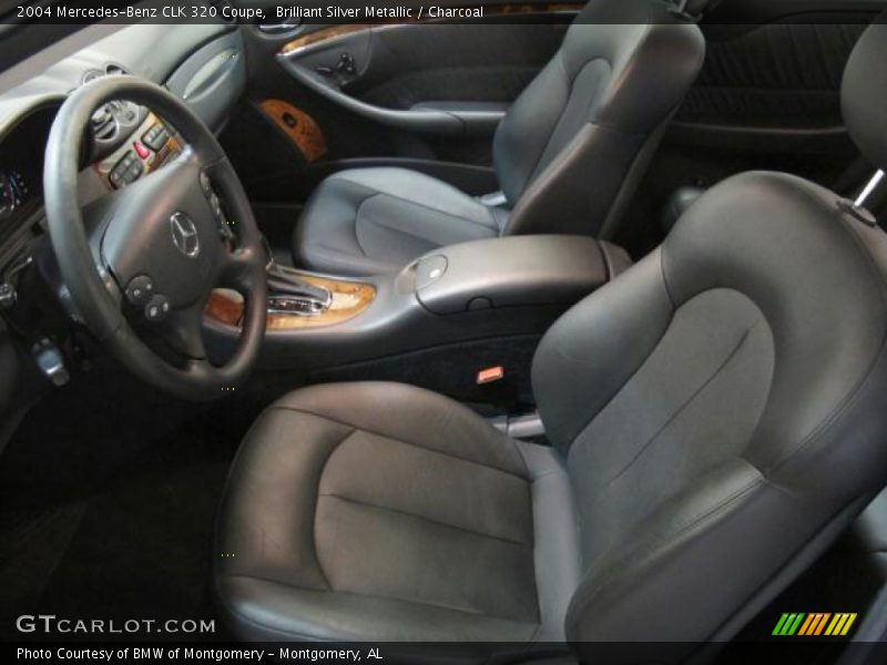 Brilliant Silver Metallic / Charcoal 2004 Mercedes-Benz CLK 320 Coupe