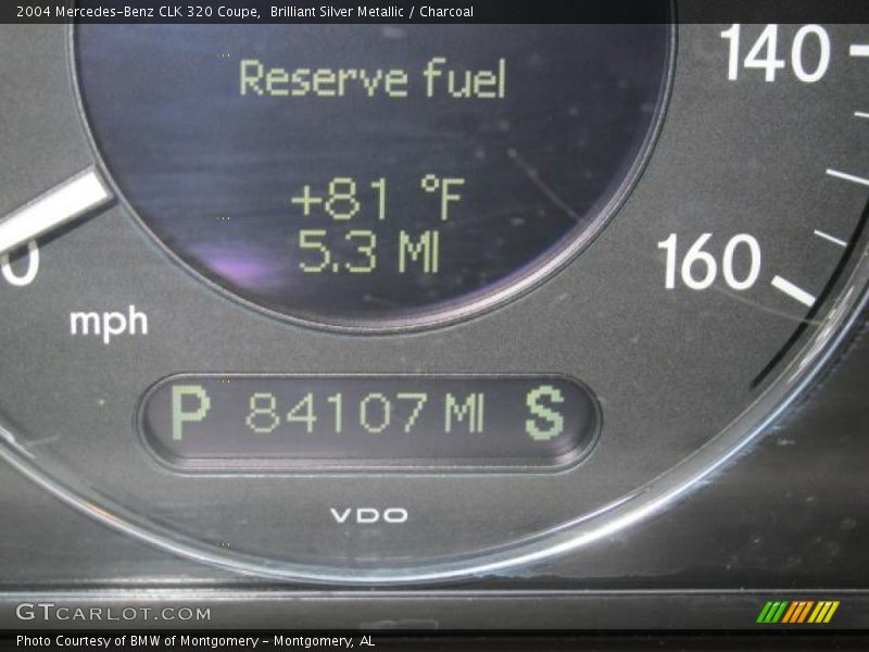 Brilliant Silver Metallic / Charcoal 2004 Mercedes-Benz CLK 320 Coupe