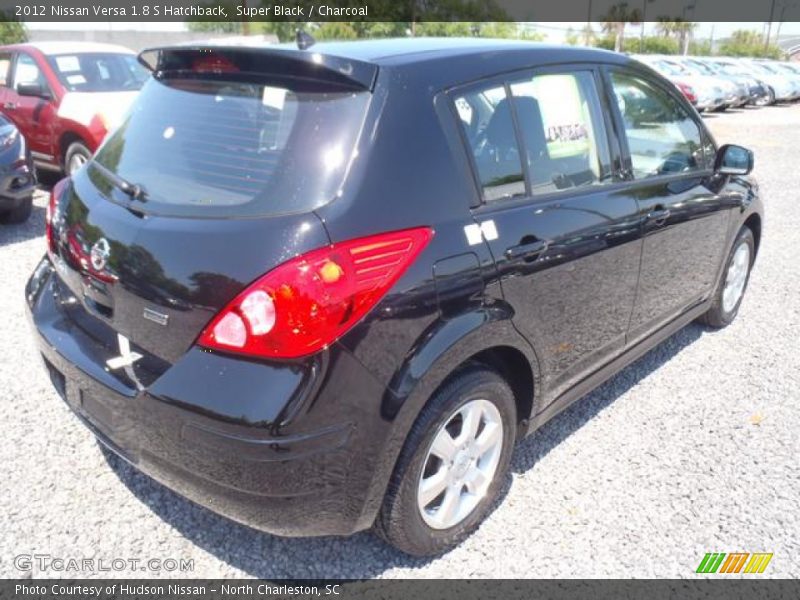 Super Black / Charcoal 2012 Nissan Versa 1.8 S Hatchback