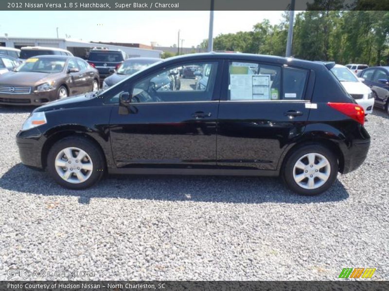 Super Black / Charcoal 2012 Nissan Versa 1.8 S Hatchback