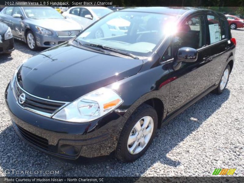 Super Black / Charcoal 2012 Nissan Versa 1.8 S Hatchback