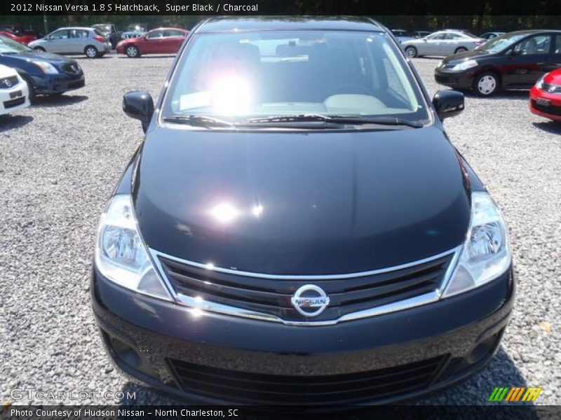 Super Black / Charcoal 2012 Nissan Versa 1.8 S Hatchback