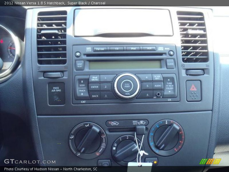 Super Black / Charcoal 2012 Nissan Versa 1.8 S Hatchback