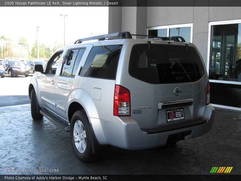 Silver Lightning Metallic / Desert 2005 Nissan Pathfinder LE 4x4