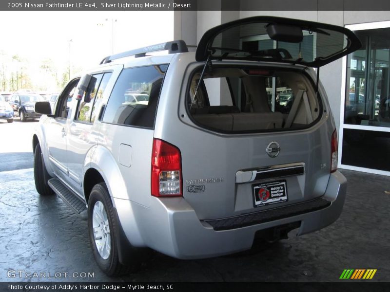 Silver Lightning Metallic / Desert 2005 Nissan Pathfinder LE 4x4