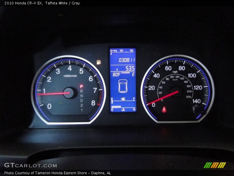 Taffeta White / Gray 2010 Honda CR-V EX