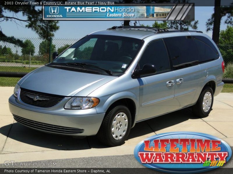 Butane Blue Pearl / Navy Blue 2003 Chrysler Town & Country LX