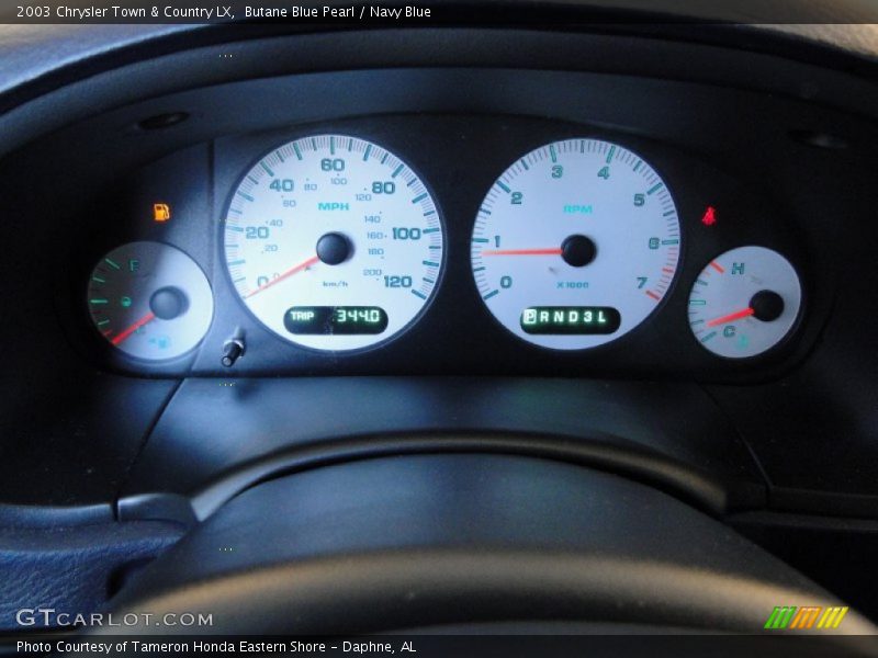 Butane Blue Pearl / Navy Blue 2003 Chrysler Town & Country LX