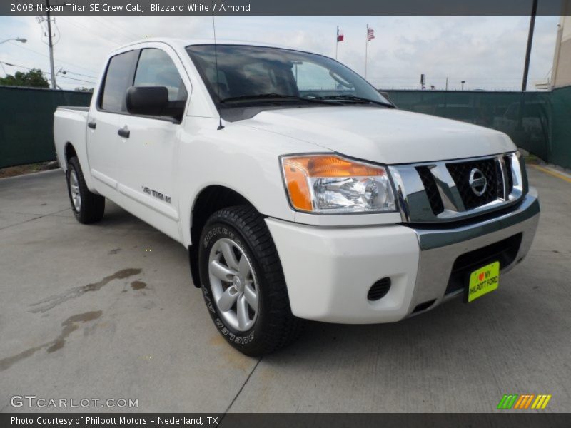 Blizzard White / Almond 2008 Nissan Titan SE Crew Cab
