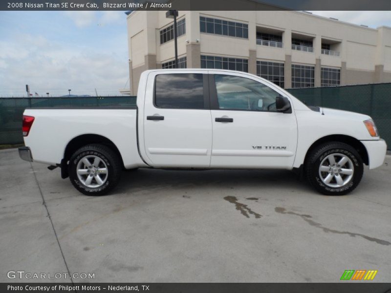 Blizzard White / Almond 2008 Nissan Titan SE Crew Cab