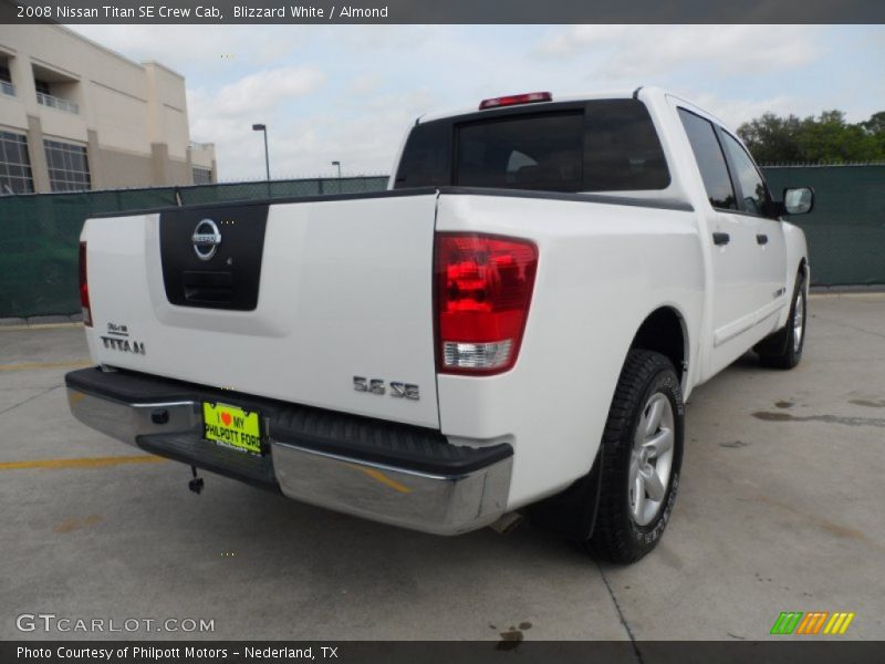Blizzard White / Almond 2008 Nissan Titan SE Crew Cab
