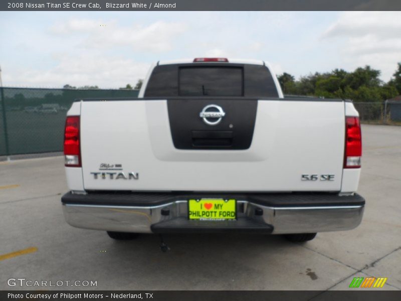 Blizzard White / Almond 2008 Nissan Titan SE Crew Cab