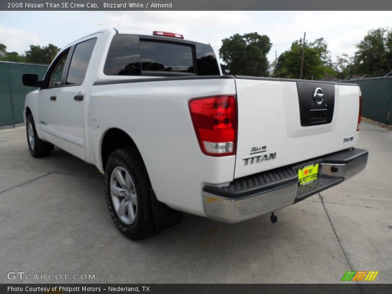 Blizzard White / Almond 2008 Nissan Titan SE Crew Cab