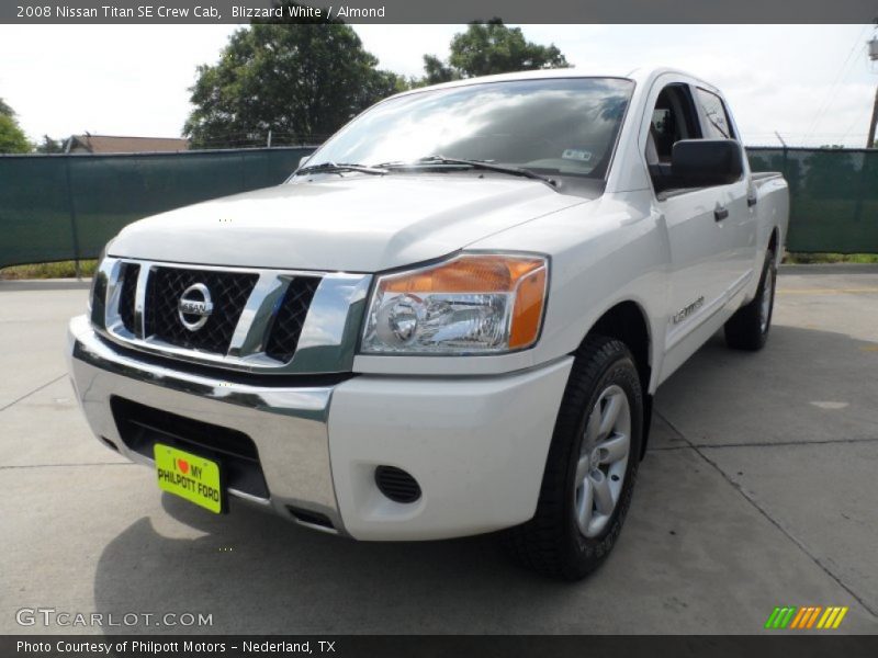 Blizzard White / Almond 2008 Nissan Titan SE Crew Cab