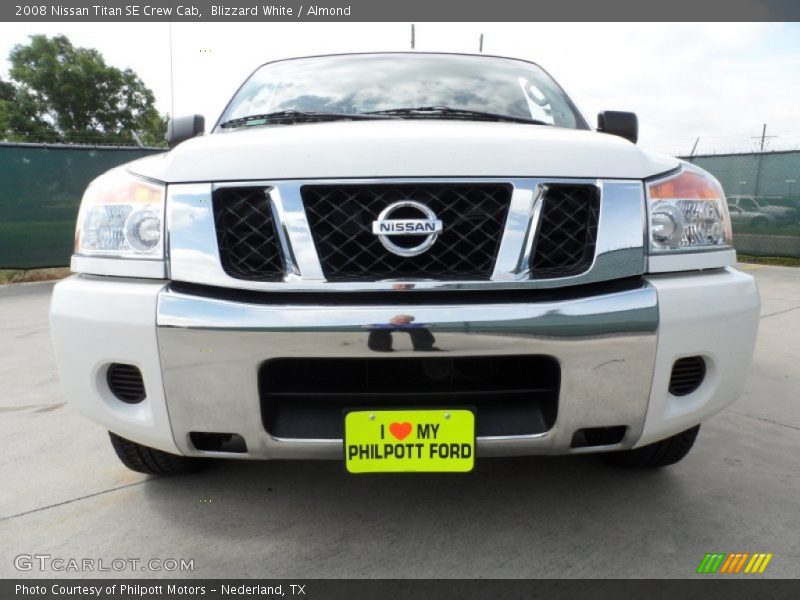 Blizzard White / Almond 2008 Nissan Titan SE Crew Cab