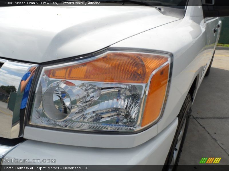 Blizzard White / Almond 2008 Nissan Titan SE Crew Cab
