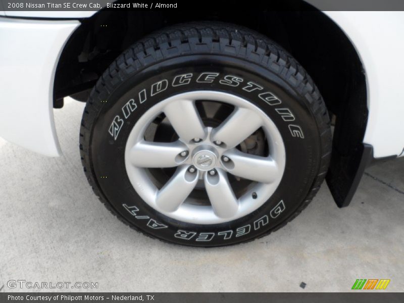 Blizzard White / Almond 2008 Nissan Titan SE Crew Cab