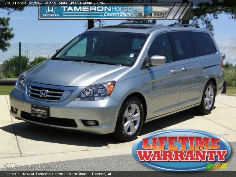 Slate Green Metallic / Gray 2008 Honda Odyssey Touring