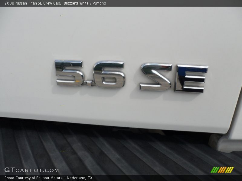 Blizzard White / Almond 2008 Nissan Titan SE Crew Cab