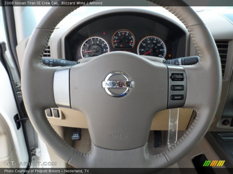 Blizzard White / Almond 2008 Nissan Titan SE Crew Cab