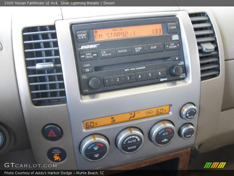 Silver Lightning Metallic / Desert 2005 Nissan Pathfinder LE 4x4