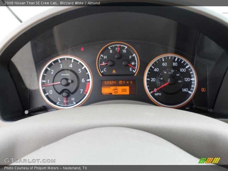 Blizzard White / Almond 2008 Nissan Titan SE Crew Cab