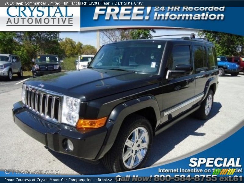 Brilliant Black Crystal Pearl / Dark Slate Gray 2010 Jeep Commander Limited