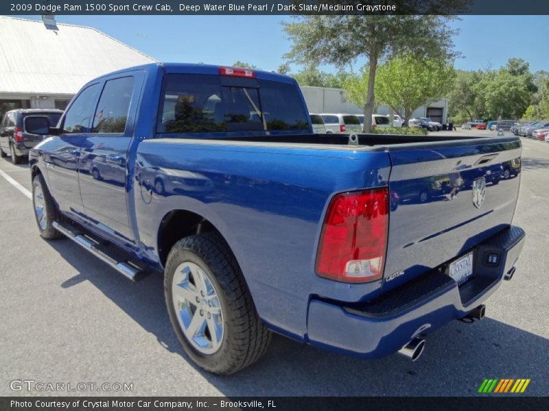 Deep Water Blue Pearl / Dark Slate/Medium Graystone 2009 Dodge Ram 1500 Sport Crew Cab