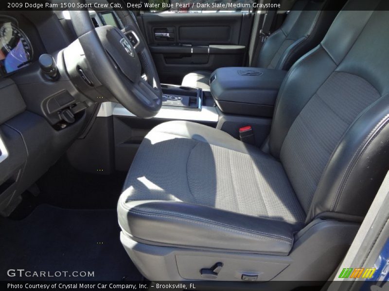 Deep Water Blue Pearl / Dark Slate/Medium Graystone 2009 Dodge Ram 1500 Sport Crew Cab