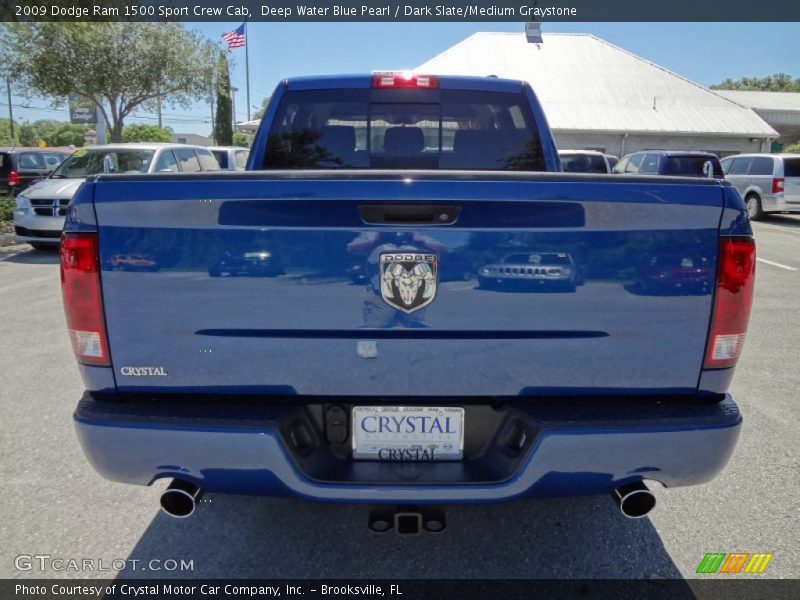 Deep Water Blue Pearl / Dark Slate/Medium Graystone 2009 Dodge Ram 1500 Sport Crew Cab