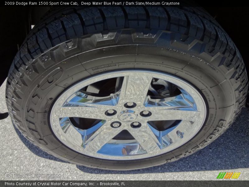 Deep Water Blue Pearl / Dark Slate/Medium Graystone 2009 Dodge Ram 1500 Sport Crew Cab