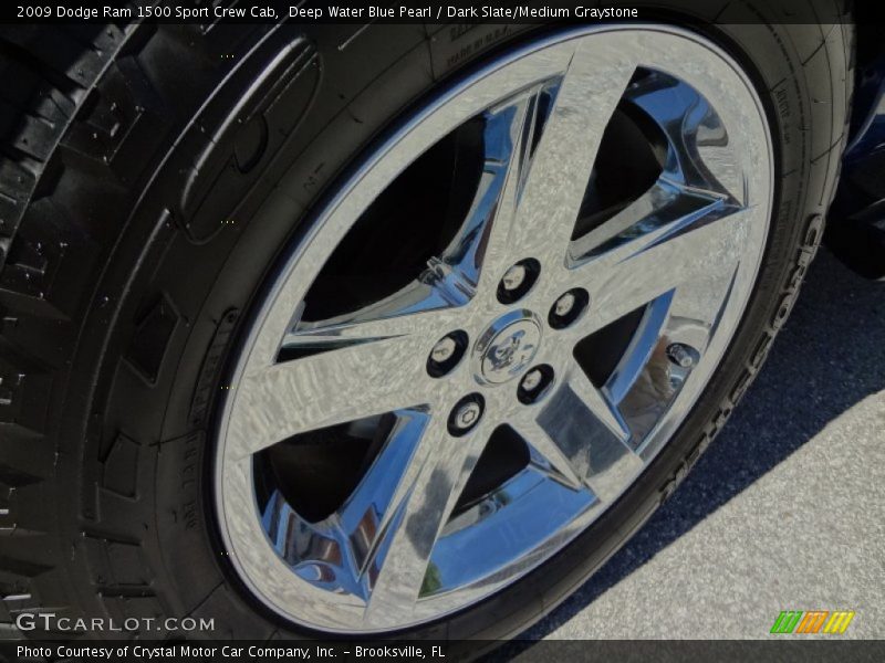 Deep Water Blue Pearl / Dark Slate/Medium Graystone 2009 Dodge Ram 1500 Sport Crew Cab