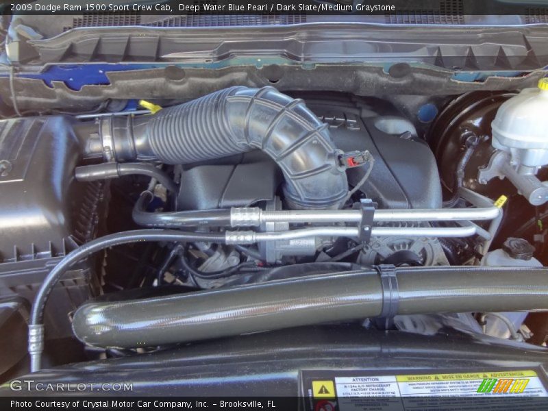 Deep Water Blue Pearl / Dark Slate/Medium Graystone 2009 Dodge Ram 1500 Sport Crew Cab