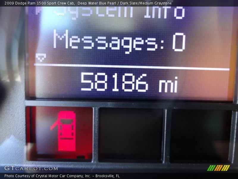 Deep Water Blue Pearl / Dark Slate/Medium Graystone 2009 Dodge Ram 1500 Sport Crew Cab