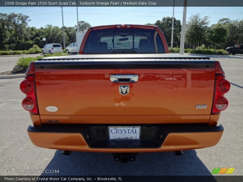 Sunburst Orange Pearl / Medium Slate Gray 2008 Dodge Ram 1500 Sport Quad Cab