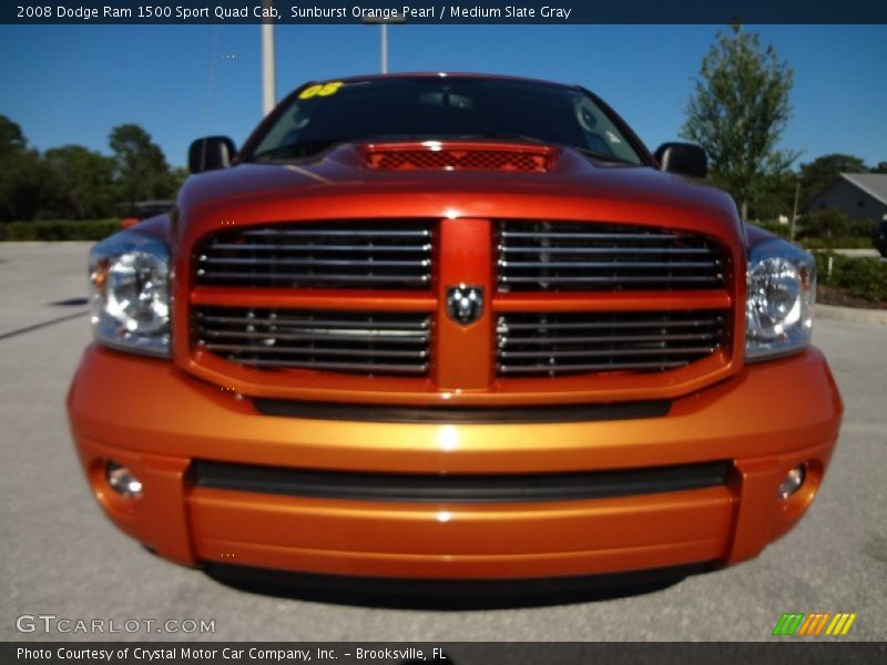 Sunburst Orange Pearl / Medium Slate Gray 2008 Dodge Ram 1500 Sport Quad Cab