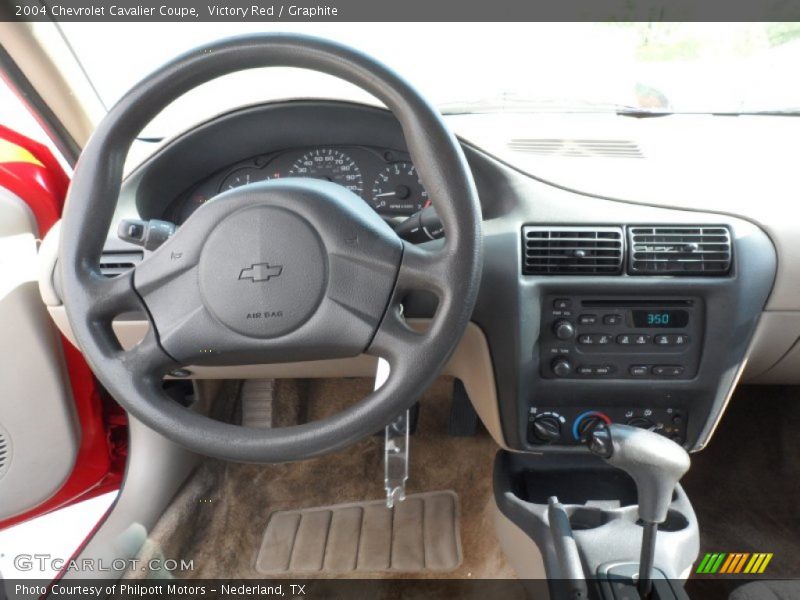 Victory Red / Graphite 2004 Chevrolet Cavalier Coupe