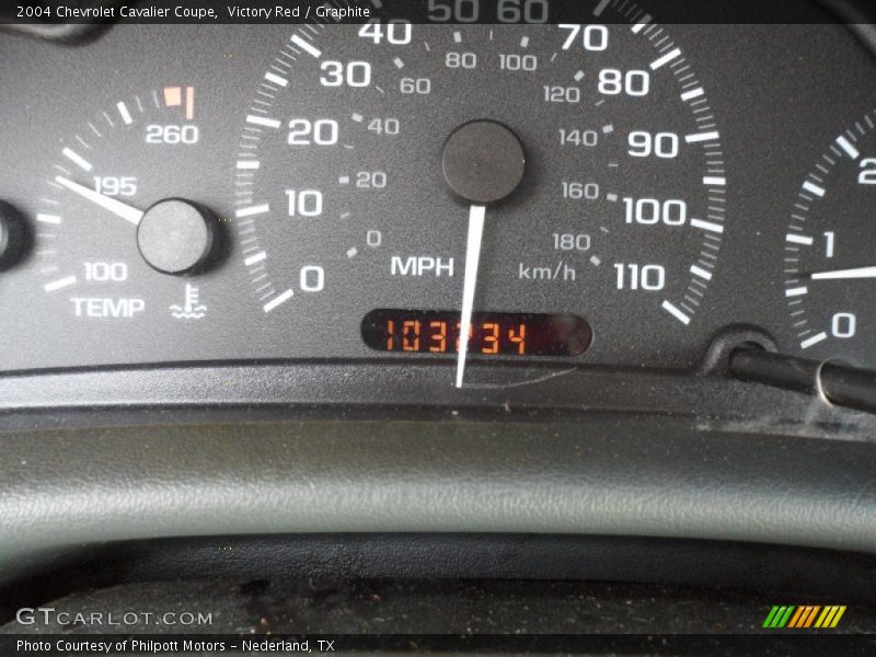 Victory Red / Graphite 2004 Chevrolet Cavalier Coupe