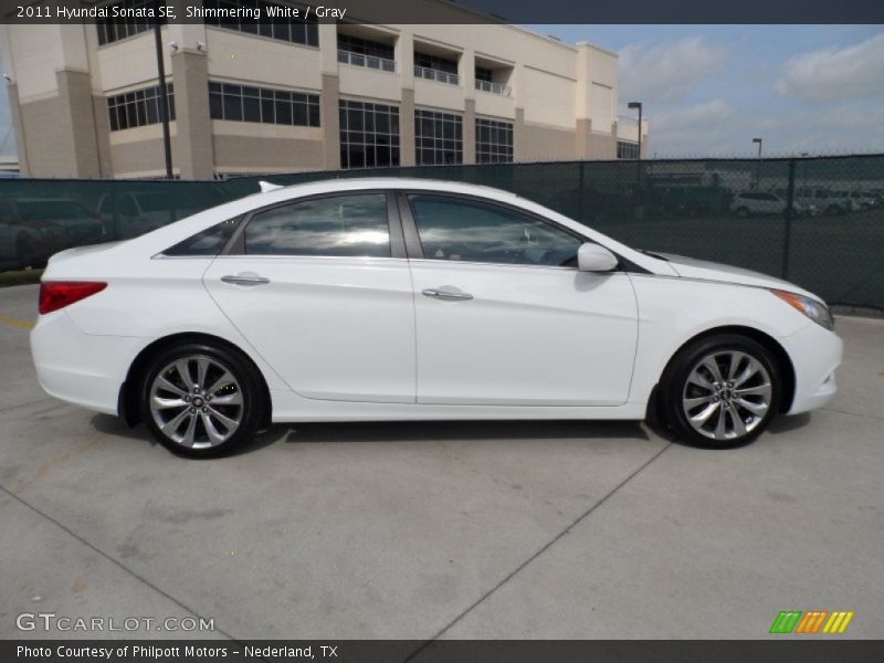 Shimmering White / Gray 2011 Hyundai Sonata SE