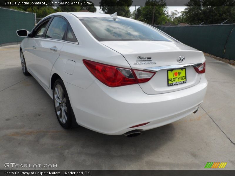 Shimmering White / Gray 2011 Hyundai Sonata SE