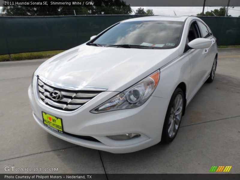 Shimmering White / Gray 2011 Hyundai Sonata SE