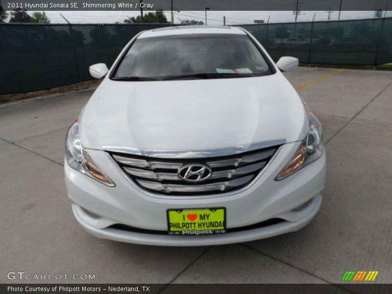 Shimmering White / Gray 2011 Hyundai Sonata SE